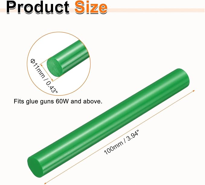 HARFINGTON 10pcs Hot Glue Sticks 0.43" Dia x 3.94" Long EVA Mini Hot Melt - Image 2