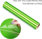 TECKWRAP Chrome Vinyl Neon Green Metallic Permanent Vinyl Bubble Free 1ftx5ft - Image 2