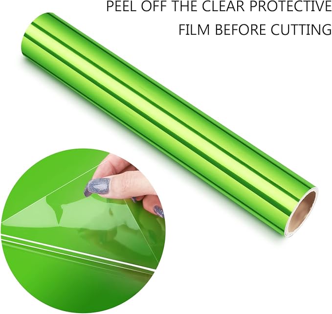 TECKWRAP Chrome Vinyl Neon Green Metallic Permanent Vinyl Bubble Free 1ftx5ft - Image 2
