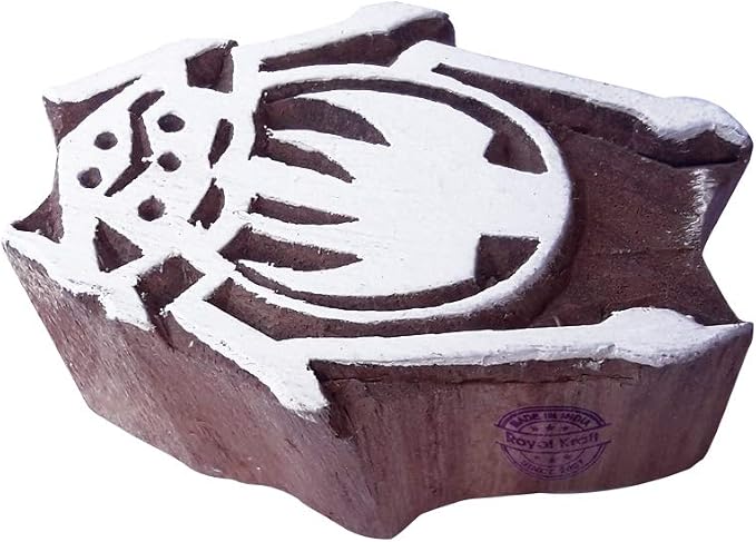 Royal Kraft Wooden Stamps DIY Fabric, Henna Printing Blocks THDtag073 by RoyalKraft