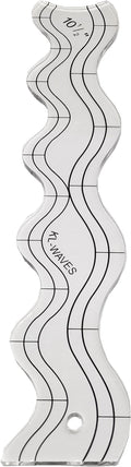 HONEYSEW Wave Edge Waves Ruler Clear Quilting Ruler Templates by HONEYSEW