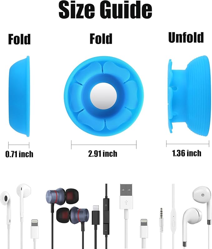 MAIRUI Wired Earbud Case Earphone Headphone Cord Organizer Earbuds Wrap Soft - Image 3