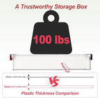 CATOOMUU 2-Pack 9x13 Clear Plastic Project Case Stackable Storage Box | 5.5Qt - Image 2