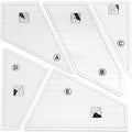 Quilting Rulers and Templates, Quilt Ruler Set Quilting Supplies by Hovesty