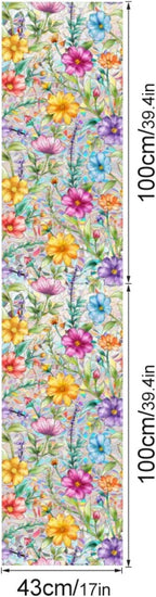 Calendula Officinalis Privacy Window Film, Static Cling Glass Film, Rainbow - Image 2