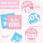 200pcs Gender Reveal Plates Napkins Gender Reveal Paper Tableware Set Blue and - Image 4