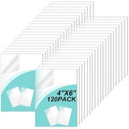 Queekay 120 Pack 4" x 6" Clear Acrylic Sheet Panel Plastic Cast Transparent by Queekay