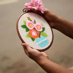 FONNUY Embroidery Kit for Beginners，3D Plants Flowers Pre-Stamped Pattern Kits - Image 3