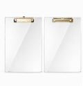 2 Pack Clear Acrylic Clipboard, 12.5 x 9 in | 2mm hard acrylic, not PP/PS; by Kauliopa