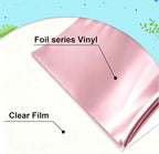 Sheet Metallic Foil Heat Transfer Viny Pink, 12Inch*6Ft lBundle Chrome HTV - Image 3
