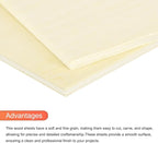 MECCANIXITY 10pcs Basswood Sheet 4 x 4 x 1/8 Inch Unfinished Wood Boards Plywood - Image 4