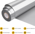 VinylRus Heat Transfer Vinyl-12” x 35FT Silver Iron on Vinyl Roll - Image 4