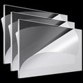 Roowest 3 Pcs 24 x 48 Inch, 1/4 Inch Thick Clear Acrylic Sheets Transparent by Roowest