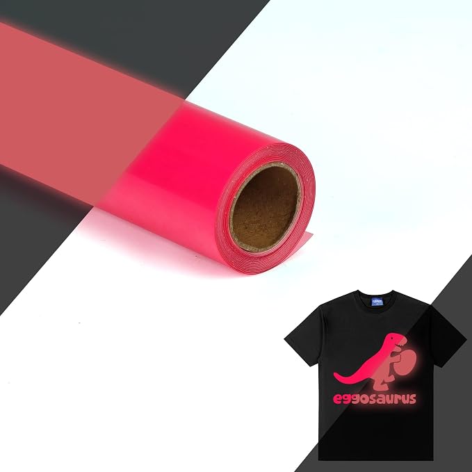 HTVVETUR Glow in The Dark HTV Heat Transfer Vinyl Roll 12 Inch by 20 Feet Iron by HTVVETUR