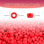 Red Beads, Beads for Bracelets, Pony Bead Bulk Jewelry Making for Bracelets - Image 2