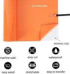 TUMIYA Orange Heat Transfer Vinyl HTV Rolls, Glossy Adhesive HTV Vinyl - Image 3