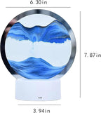 rysnwsu Moving Sand Art Picture Round Glass 3D Deep Sea Sandscape in Motion - Image 7