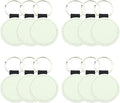 12 Pcs Sublimation Blank Keychains, PU Leather White Keychains Ornament Pendants by Goodhelperathome
