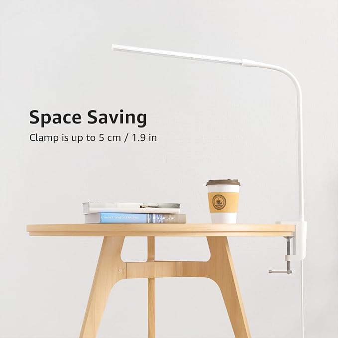 Lepro Small Desk Lamp with Clamp, LED Reading Lamps with 450LM, 3 Color Modes - Image 8