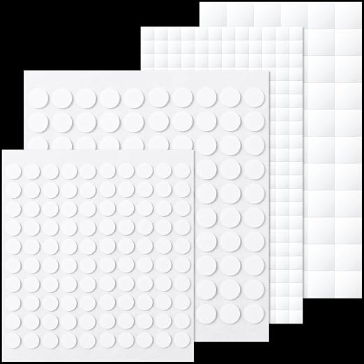 Joez Wonderful 4 Sheets Foam Adhesive Squares＆Circles, Precut Squares Strips by Joez+Wonderful