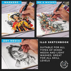 illo Sketchbook 8’’ x 8’’ Square Hardcover Sketch Book, Heavyweight Paper - Image 2