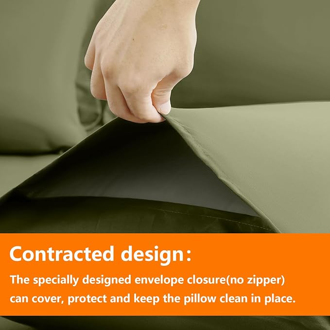 TAIMIT Olive Green King Comforter Set - Image 4