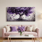 ZESTRILIA Dreamy Purple Butterflies Tree Canvas Wall Art, Enchanted Mystical - Image 4