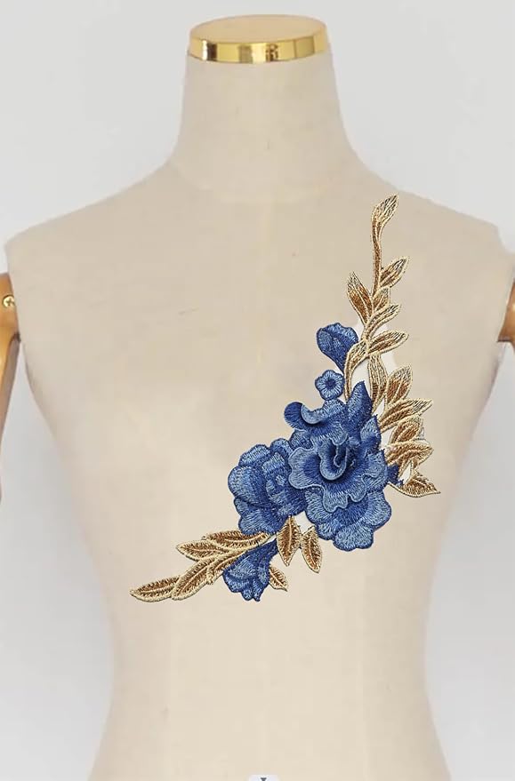 Vintage Rose Sew Lace Flower Embroidery Patches, - Image 3