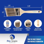 Pro Grade - Paint Brushes - 12Ea 2.5" Angle Brushes - Image 2