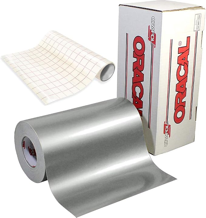 ORACAL Gloss Silver Metallic Adhesive Craft Vinyl by Orafol