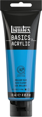 Liquitex BASICS Acrylic Paint, 118ml Tube, Brilliant Blue by Liquitex