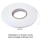 Tatuo 2 Rolls Double Sided Foam Tape 1/4 Inch by 50 Feet White PE Foam Tape - Image 2