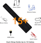 Cable Management Under Desk, 40 Pair Cord Organizer Straps | Reusable hook and - Image 3