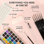 Grabie 50 Colors Watercolor Paint Set, Detail Paint Brush Included, Watercolor - Image 2