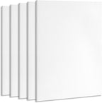 ESRICH Professional Linen Canvas Panels 12x16, 5 Pack Linen Canvas by ESRICH