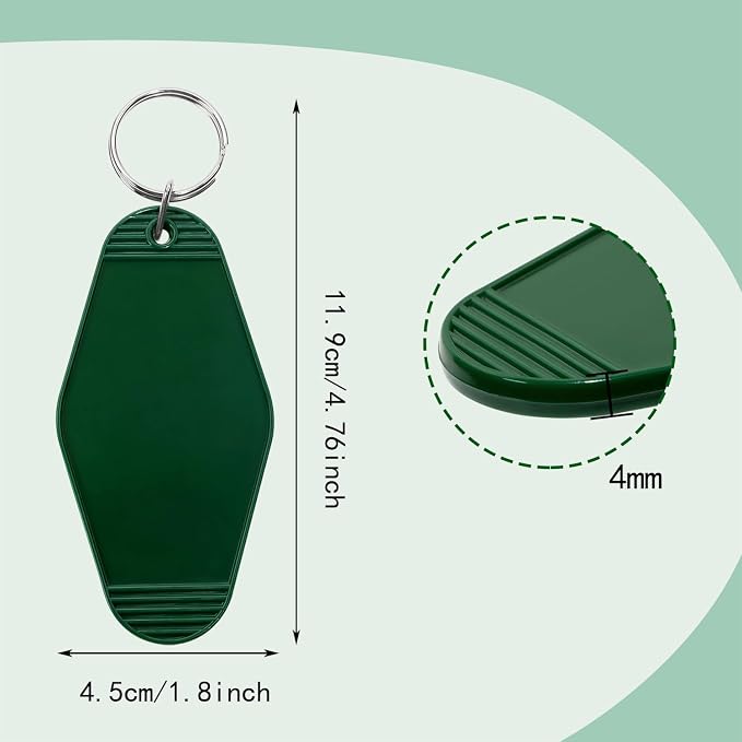 8PCS Motel Keychain Blank Hotel Key Tags Holder - Image 2