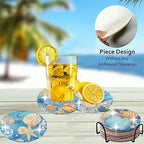 8 Pack Ocean Diamond Art Coasters, Seashell Diamond Painting Coasters Kits | - Image 4
