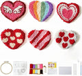 Avtytsda 6PCS Punch Needle Coaster Kit, Easy Punch Needle DIY Embroidery Set by Avtytsda