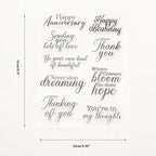 Happy Anniversary Greetings Blessings Silicone Clear Stamps Cards - Image 2