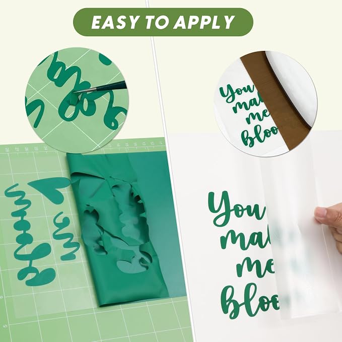 Green HTV Iron on Vinyl Rolls, Silhouette or Heat Press Machine - Image 2