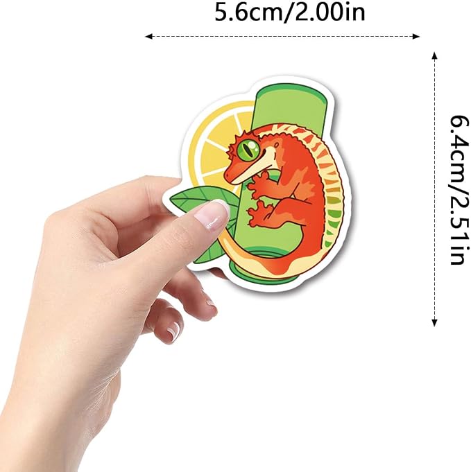 57Pcs Lizard Stickers Reptile Sticker Pack Waterproof Vinyl Water Bottle Decal - Image 2