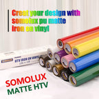 SOMOLUX HTV Matte Black Iron on Vinyl Compatible - Image 5