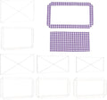 BENECREAT 8pcs Rectangle Quilting Template, 5x2.5/ 6x3/ 7.5x4/ 8.5x5 inch by BENECREAT