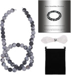 6mm Matte Snowflake Obsidian Bead, 15-Inch Matte Round Loose Stone Beads by THRELE