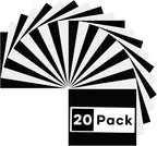 HTVRONT White & Black HTV Heat Transfer Vinyl: 20 Pcs 12 x 10 Iron on Vinyl by HTVRONT