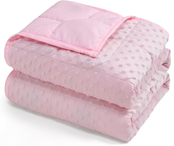Kivik Weighted Blanket 12 lbs for Adults, Minky Dot Heavy Blankets, Microfiber by Kivik