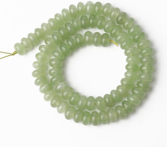 Songxi 5x8mm Natural Green Aventurine Stone Rondelle Beads, - Image 5