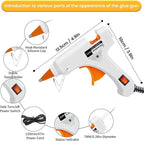 Hot Glue Gun Kit with 30 Glue Sticks, 20W Mini Glue Gun Set | Fast Preheating - Image 3