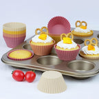 Silicone Baking Muffin Cups 12 Pack, Reusable Cupcake Liners Cake Molds - Image 5