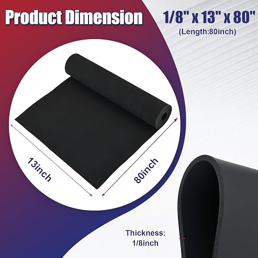NYXOVA Neoprene Sponge Foam Sheet Roll, Closed Cell Foam Rubber Padding Without - Image 2